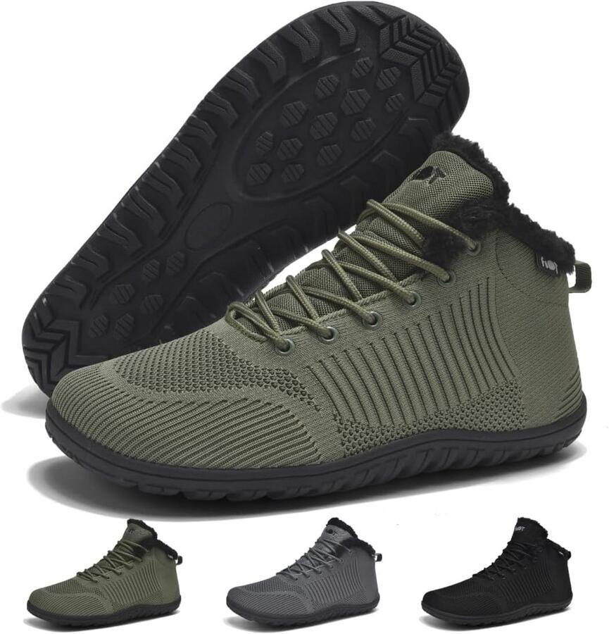 Waterdichte Barefoot Winterlaarzen met Brede Teenruimte voor en