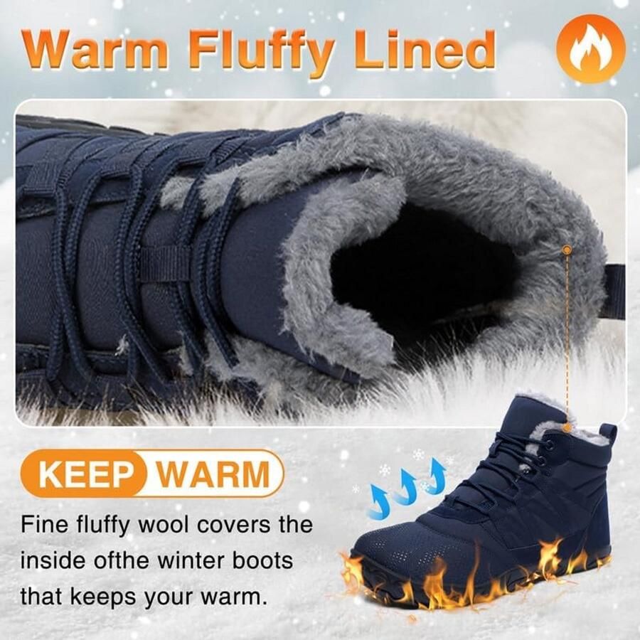 Waterdichte Barefoot Winterlaarzen Uniseks Warm en Duurzaam voor Outdoor