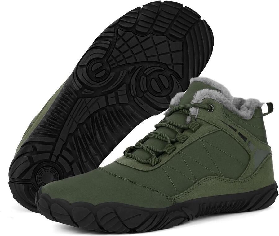 Waterdichte Barvoet Wandelschoenen met Brede Neusruimte Niet-glijdende Zool voor Winter en Outdoor