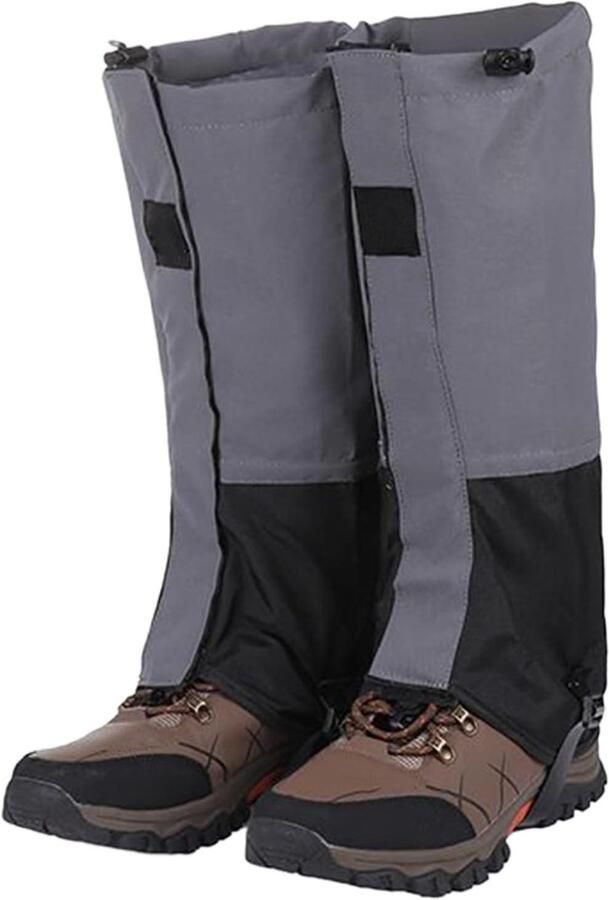 Waterdichte Beenbeschermers Gaiters Outdoor Bescherming Wandelen Scheurvast Oxford Verstelbaar Grijs