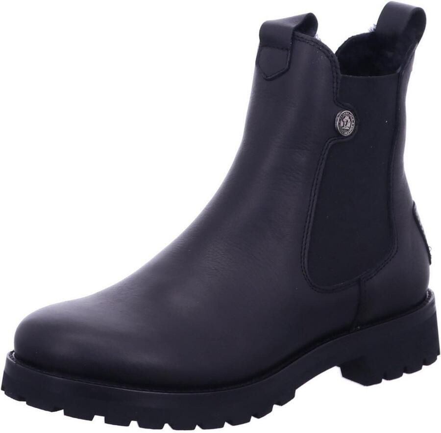 Dames Chelsea Boot Zwart Leer met Warme Voering