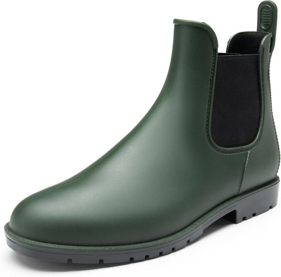 Waterdichte Chelsea Boots Korte Regenlaarzen Heren Makkelijk Aan en Uit
