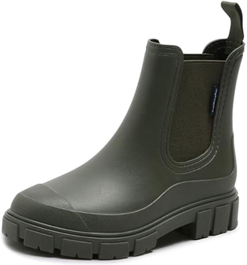 Waterdichte Chelsea Enkellaarzen voor Dames Rubberen Enkellaarsjes met Antislip