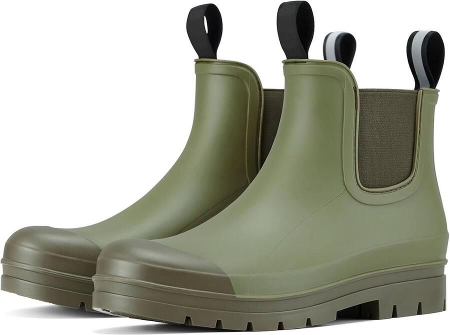 Waterdichte Dames Chelsea Laarzen Kort Rubber Tuin Enkellaars Antislip
