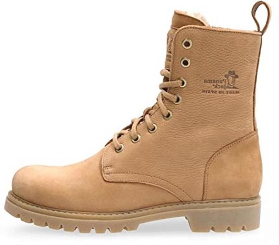 Waterdichte Dames Combat Laarzen van Nappaleer met Bontvoering