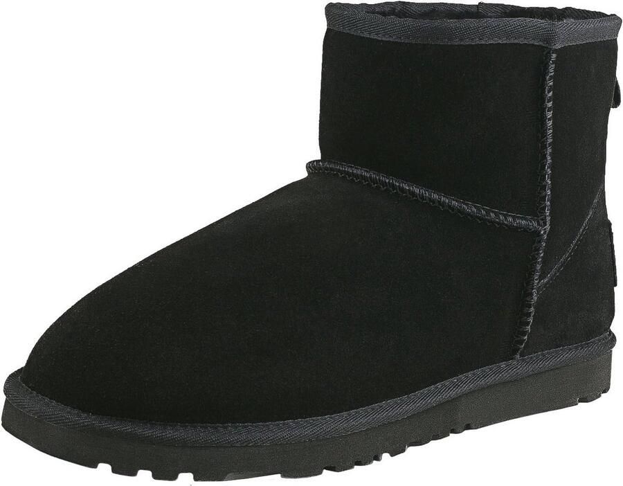 Waterdichte Dames Enkellaarzen met Warme Bontvoering Zwart