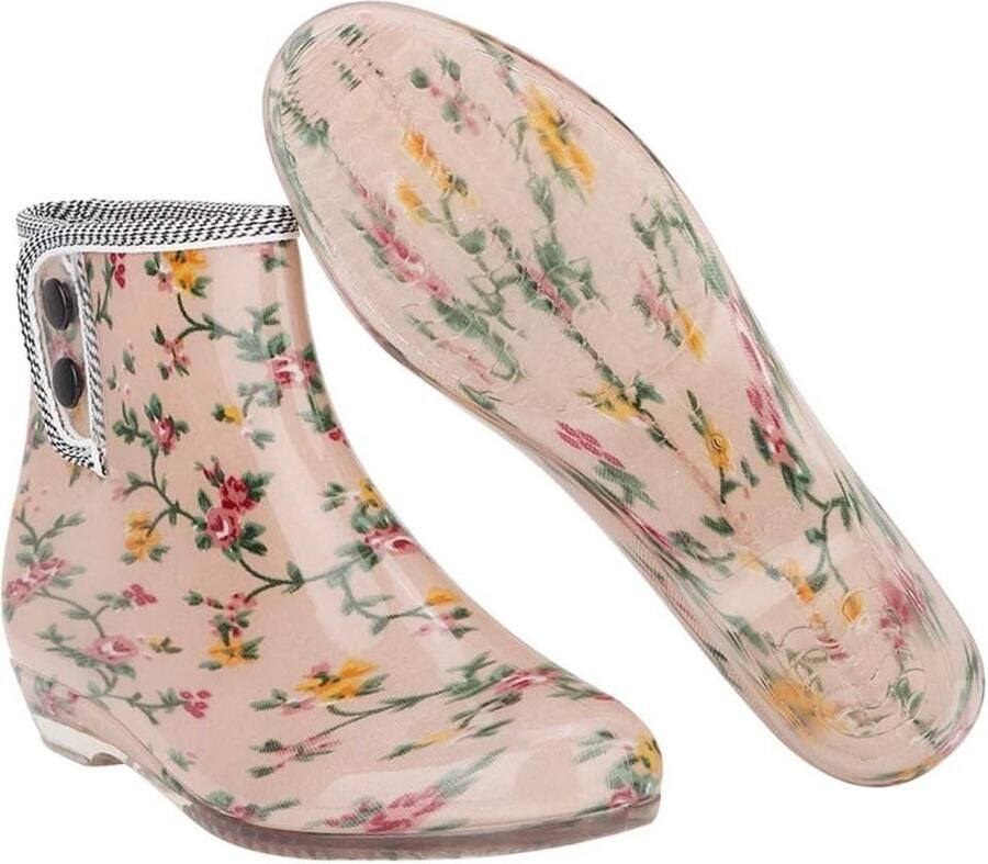 Waterdichte Dames Regenlaarzen met Print Modieuze en Comfortabele Tuinlaarzen voor Dames )