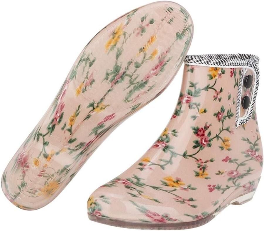 Waterdichte Dames Regenlaarzen met Print Modebewuste en Comfortabele Tuinlaarzen voor Vrouwen (37)