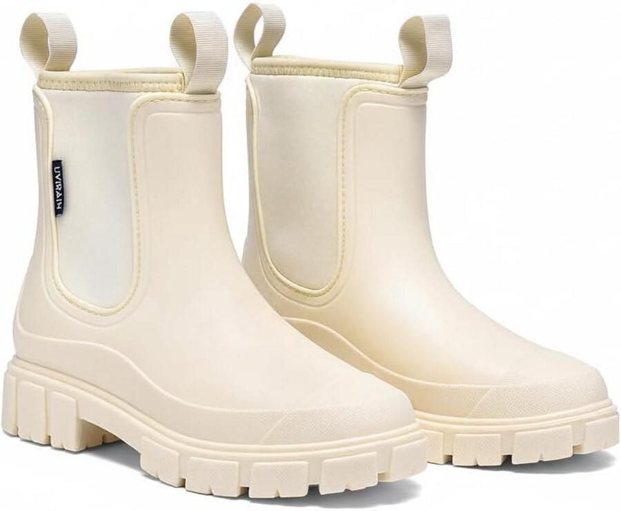 Waterdichte Dames Regenlaarzen Warm Antislip Modieus Rubber Laarzen