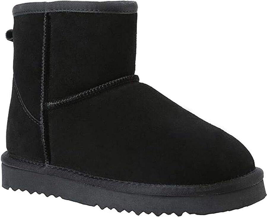 Waterdichte Dames Sneeuwlaarzen Warm Gevoerde Winterlaarzen met Antislip Zool Zwart