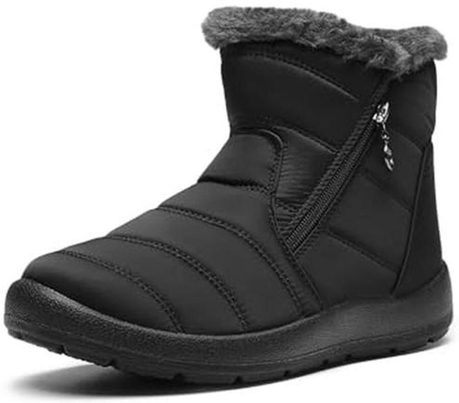 Waterdichte Dames Winterlaarzen met Warm Voering Korte Schacht Sneeuwlaarzen