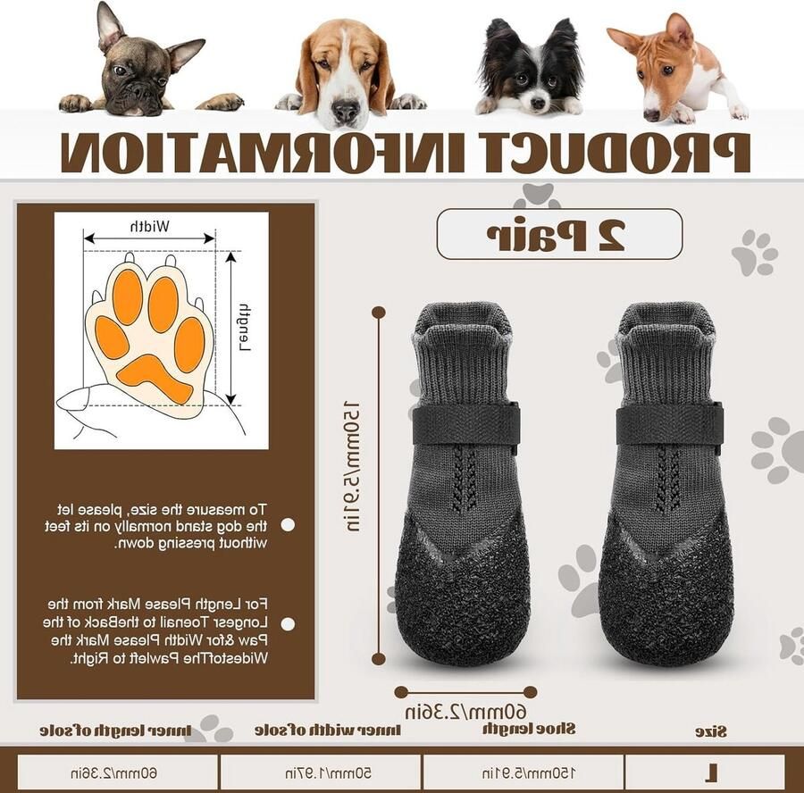 Waterdichte en Antislip Hondenlaarzen voor Kleine en Middelgrote Honden met Verstelbare Band Bescherming voor Pootjes