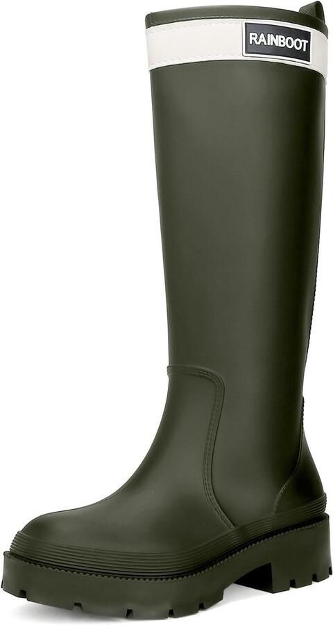 Waterdichte en Antislip Rubberen Laarzen voor Dames Lichtgewicht Regenlaarzen voor Buitenactiviteiten