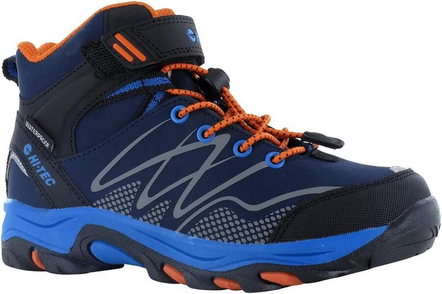 Waterdichte Vegan Jongens Enkelhoge Wandelschoenen Zwart