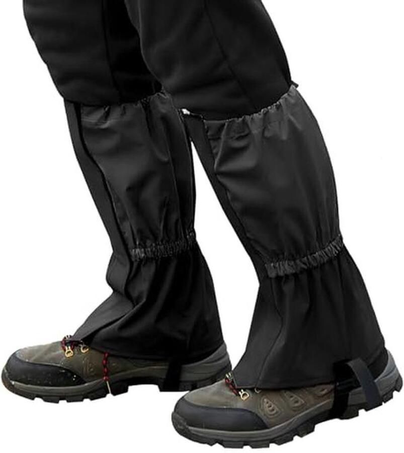 Waterdichte en verstelbare beenkappen voor outdoor activiteiten ideaal voor wandelen en klim (1 paar zwart)