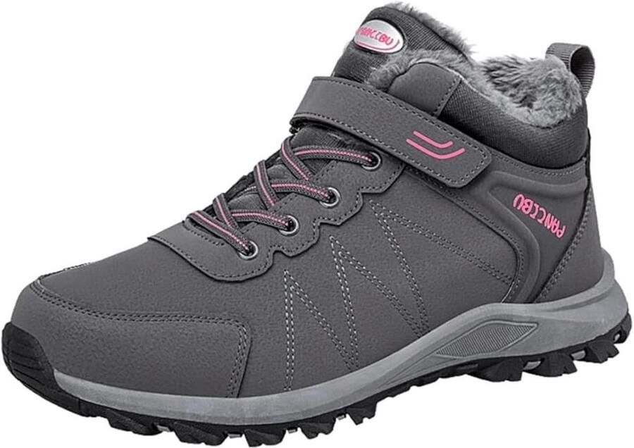 Waterdichte en warme gevoerde enkellaarzen voor dames met antislipzool