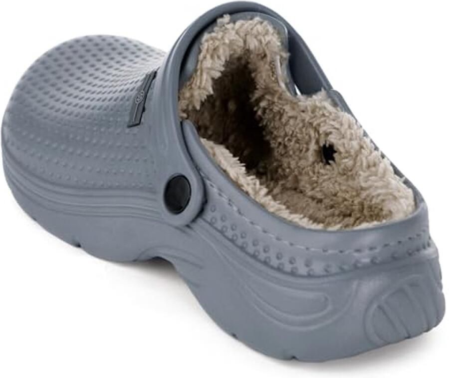 Waterdichte en warme pantoffels voor binnen en buiten gevoerde klompen met antislipzool uniseks