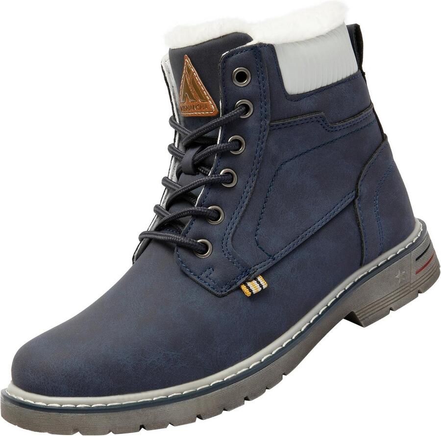 Waterdichte en Warme Winterlaarzen Blauw Uniseks Comfortabele Snowboots met Antislipzool