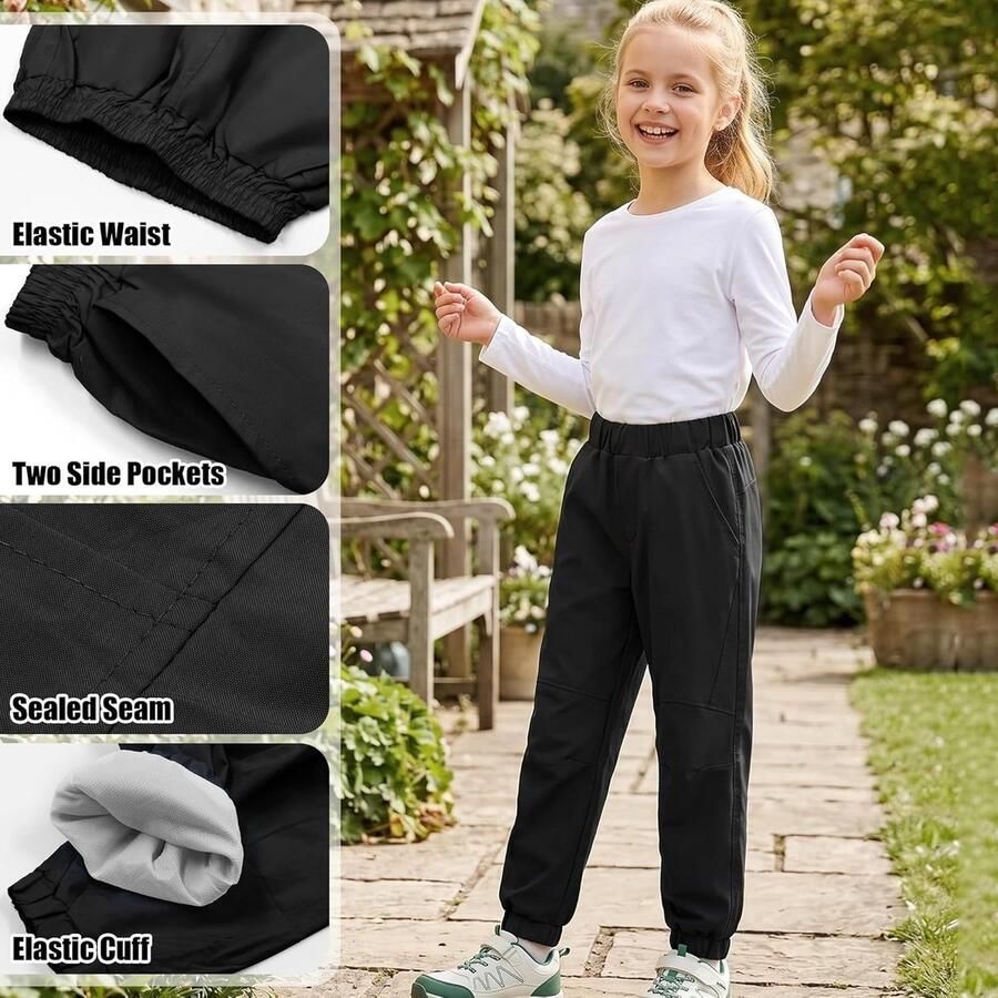 Waterdichte en Winddichte Wandelschoenen voor Kinderen met Ade d Mesh Voering Elastische Taille en Ruime Zakjes voor Buitenactiviteiten van