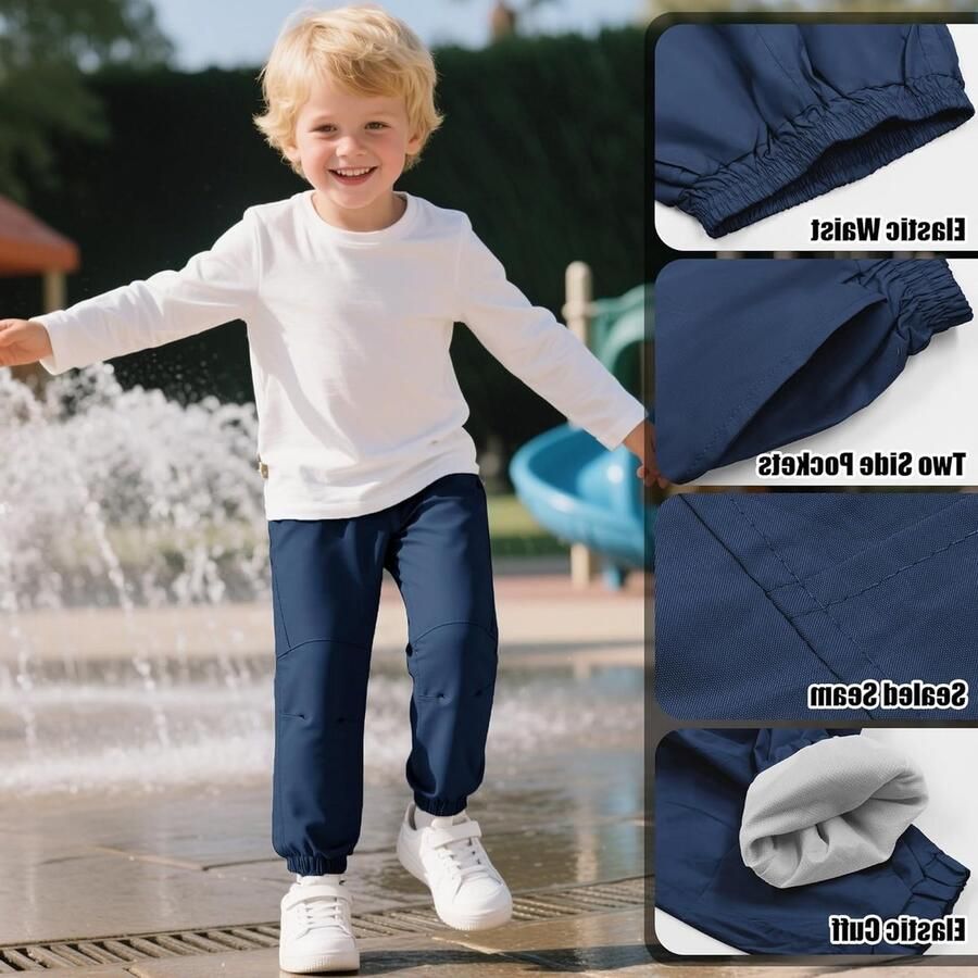 Waterdichte en Winddichte Wandelschoenen voor Kinderen van met Ade d Mesh Voering Elastische Taille en Ruime Zakjes voor Buitenactiviteiten