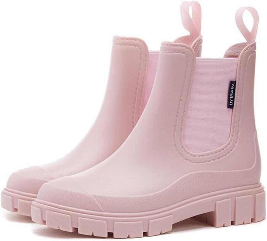 Waterdichte Enkellaarzen Dames Antislip Regenlaarzen Chelsea Stijl voor Tuin & Buitenwerk