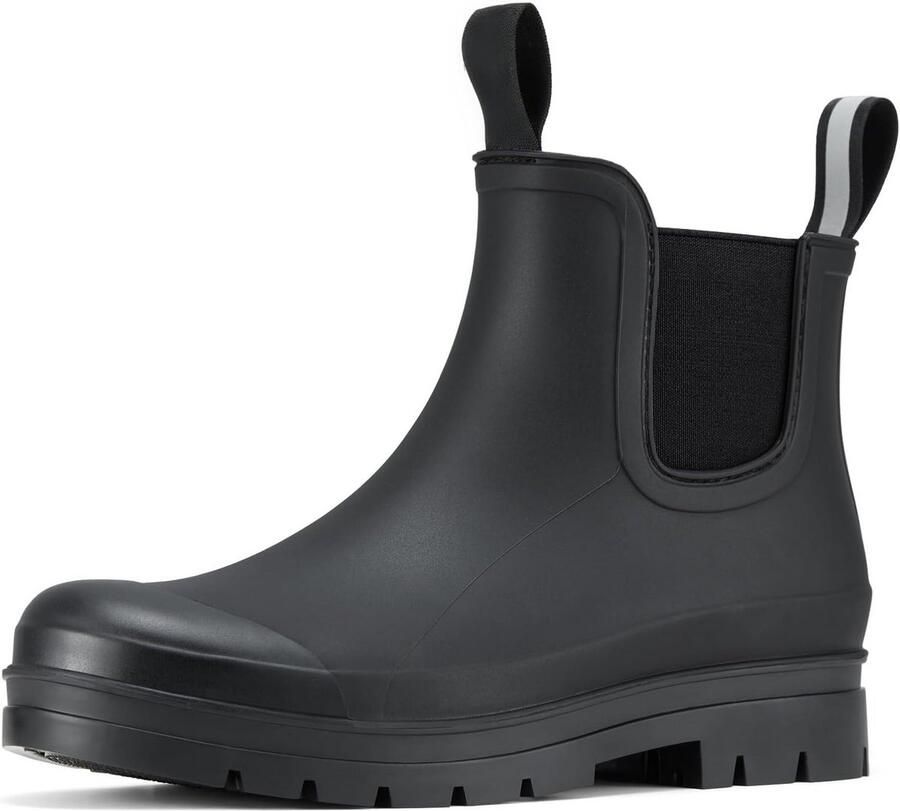Waterdichte Enkellaarzen Dames Rubber Laarzen Antislip Chelsea Stijl voor Tuin en Regen