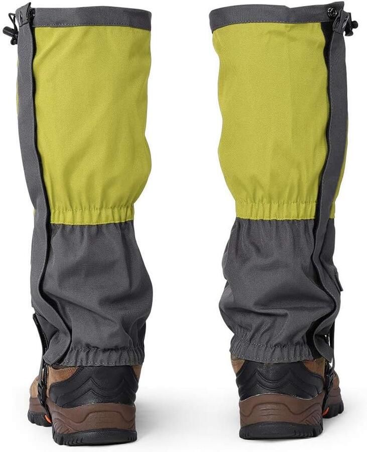 Waterdichte Gaiters Overschoenen Beenbeschermers Outdoor Wandelen Verstelbaar Trekkoord 40 x Groen