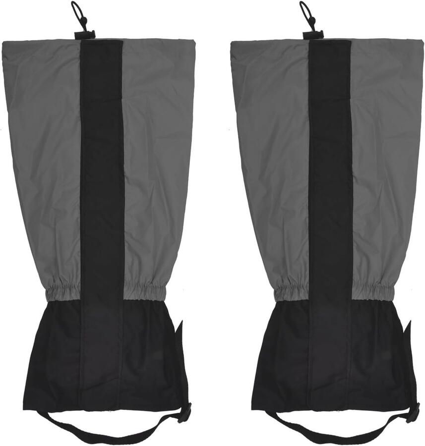 Waterdichte gaiters voor en ideaal voor sneeuwschoenwandelen hiken en skiën zwart en verlengd