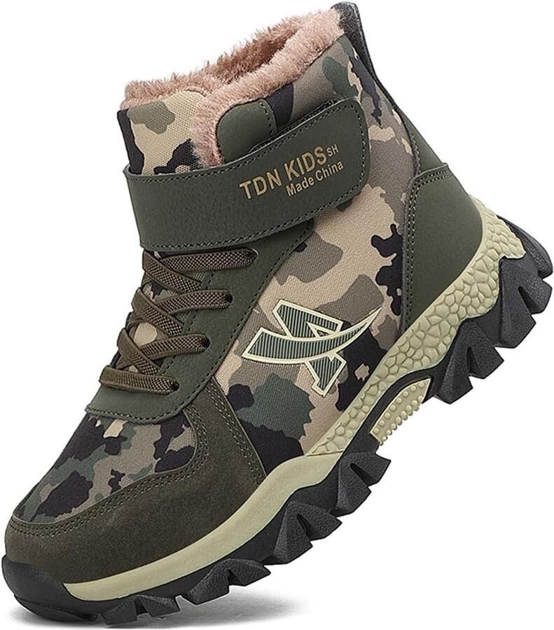 Waterdichte gevoerde wandelschoenen voor en warme winterschoenen met antislipzool