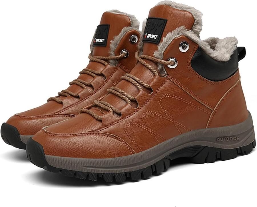 Waterdichte gevoerde winterlaarzen Comfortabele antislip wandelschoenen