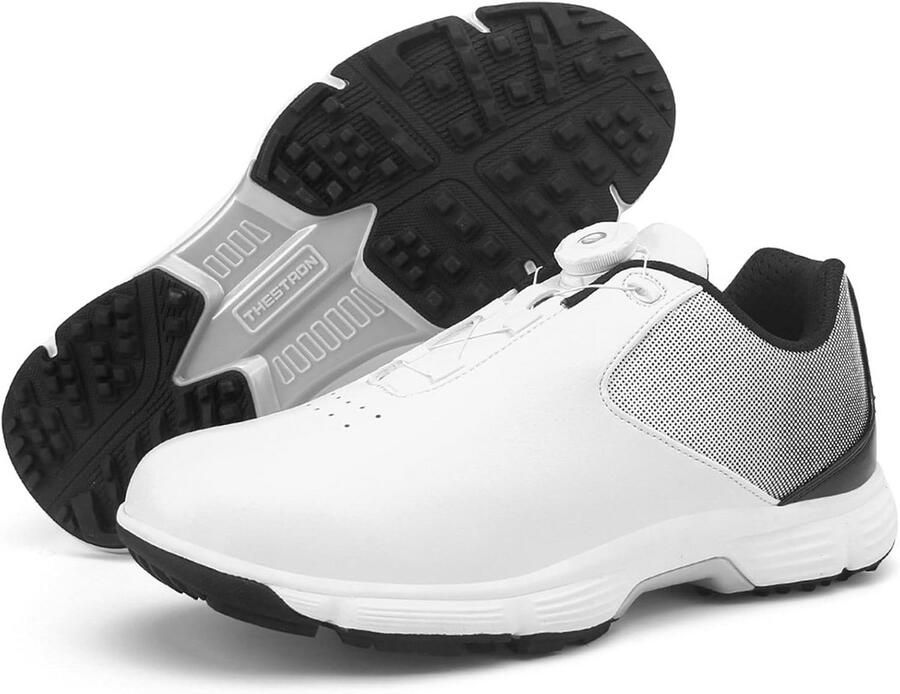 Waterdichte Golfschoenen voor Heren Spikeless Leren Sneakers voor Buiten Sport