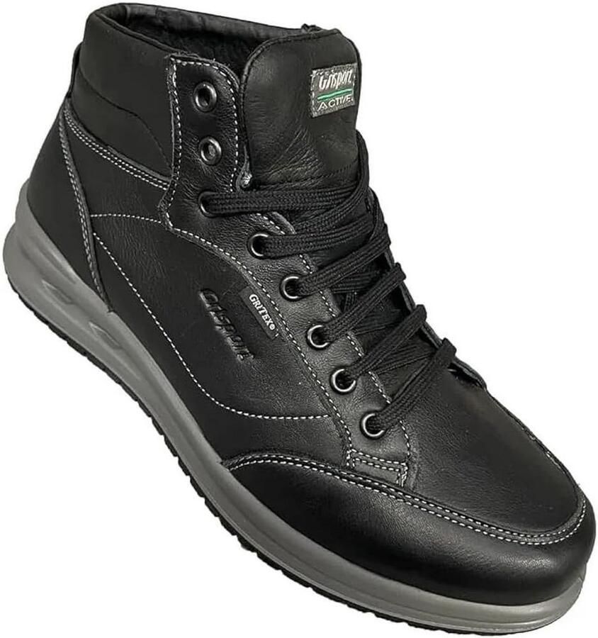 Waterdichte halfhoge laarzen van echt leer met uitneembaar voetbed en antislipzool