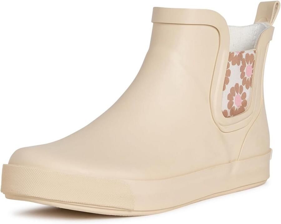 Waterdichte Halfhoge Regenlaarzen Dames Comfortabele Rubber Enkellaarzen met Platte Hak