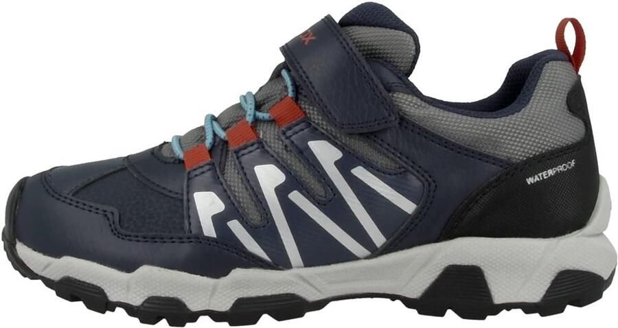 Waterdichte halfhoge sneaker voor jongens bedrukt ontwerp met leereffect