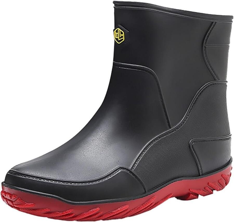 Waterdichte heren half wellies lichtgewicht rubber enkellaarzen voor tuinieren en regen