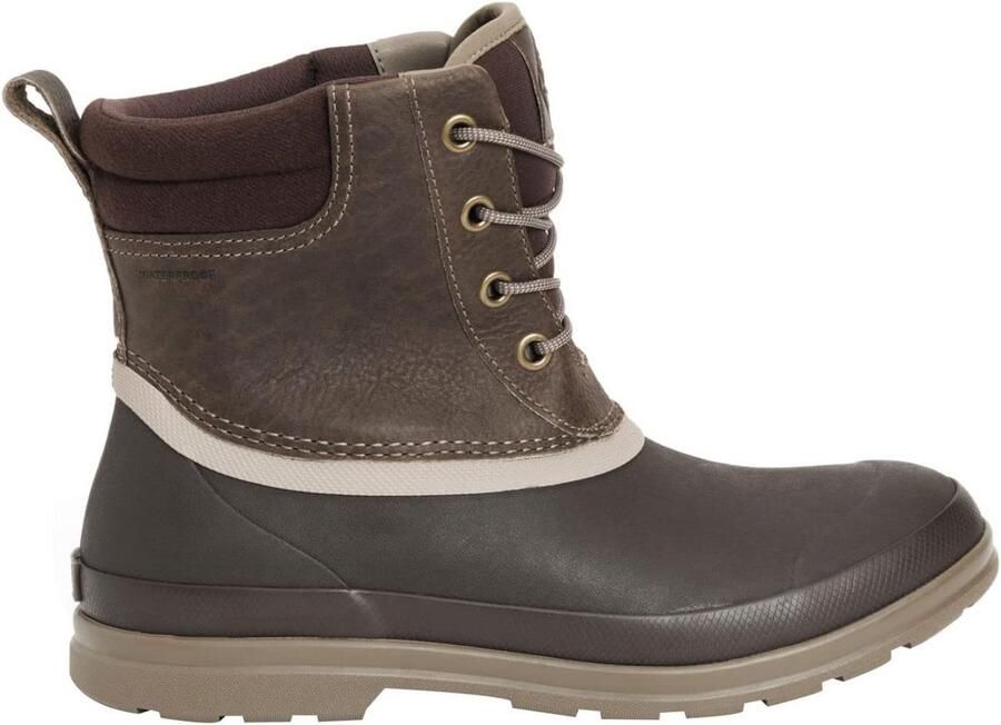 Waterdichte Heren Laarzen met Veter Sluiting Comfortabele Rubber Laarzen