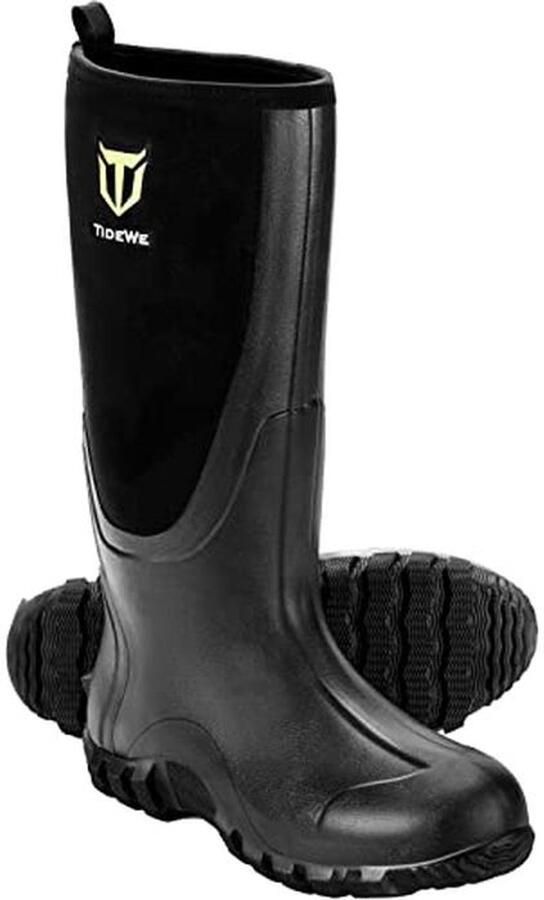 Waterdichte heren rubberen laarzen met stalen schacht Neopreen jachtlaars