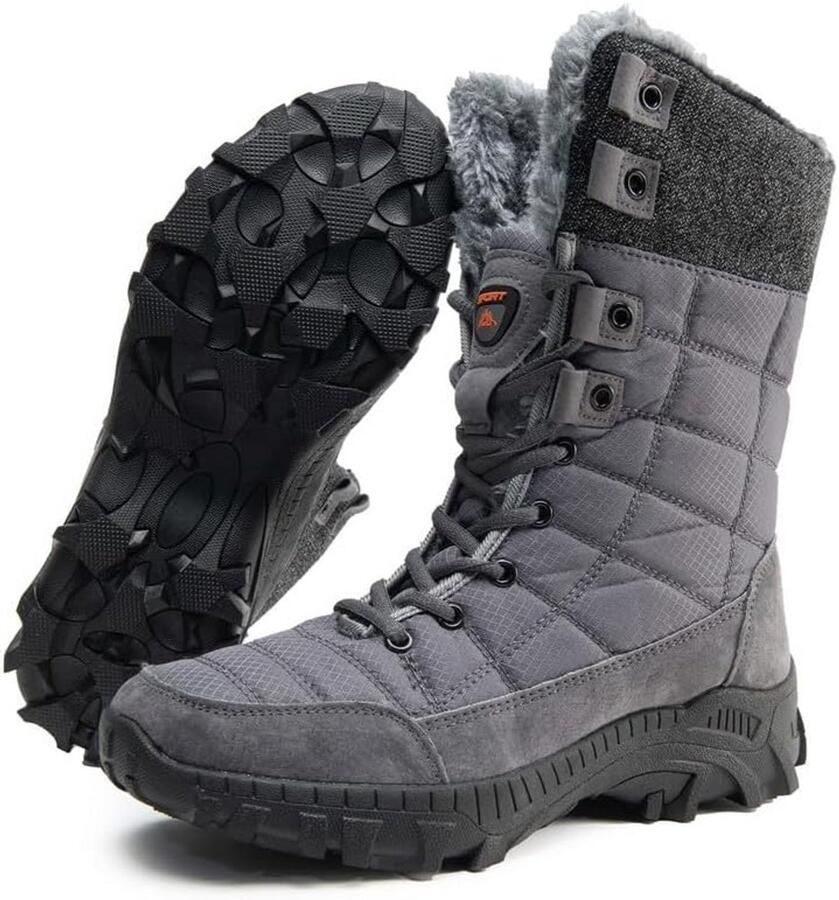 Waterdichte Heren Snowboots Warme Winterlaarzen met Bontvoering en Antislip Zool