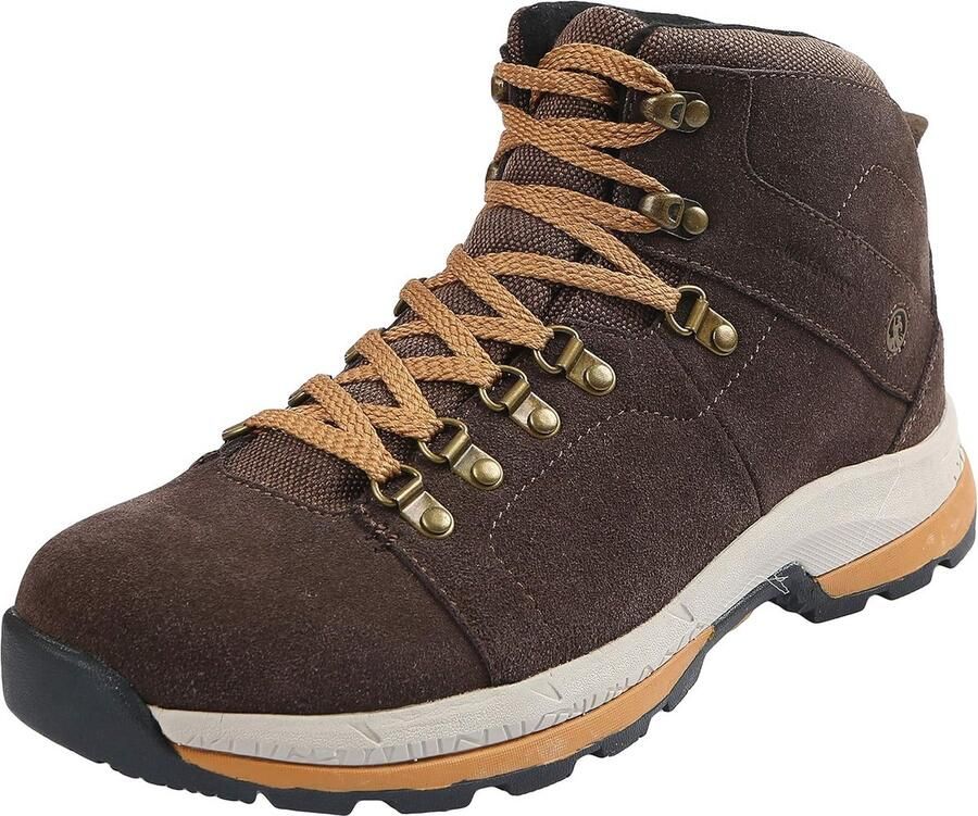 Waterdichte Heren Wandelschoenen Mid Hiker Suède en Rubber