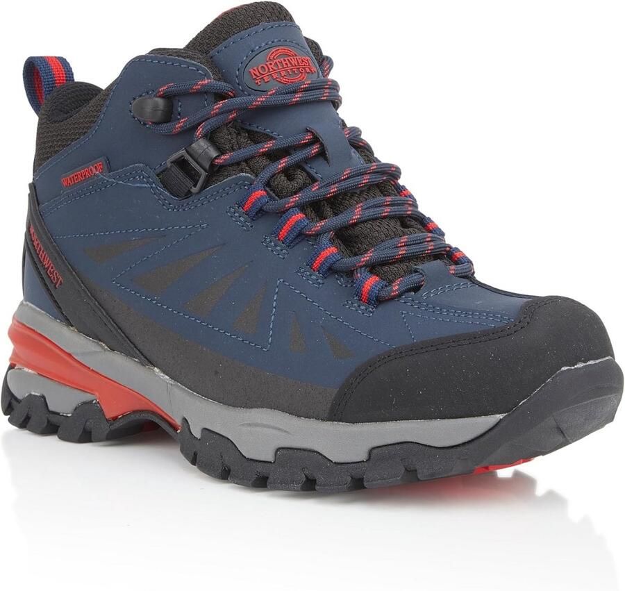 Waterdichte Hoge Dames Wandelschoenen van Leer met Veters