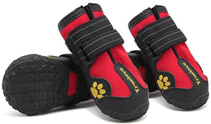 Waterdichte hondenlaarzen met reflecterende bandjes voor kleine en grote honden