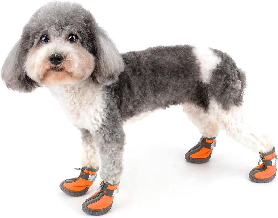 Waterdichte Hondenlaarzen voor Kleine Honden Antislip Puppy Schoenen met Reflecterende Pootbeschermers voor Buitenactiviteiten en Warm Weer