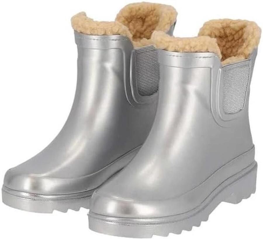 Waterdichte Kinder Regenlaarzen Chelsea met Warme Voering Rubber Laarzen voor en