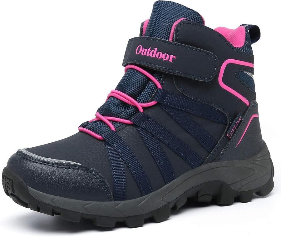 Waterdichte Kinder Snowboots met Warme Voering en Klittenband Sneeuw- en Wandelschoenen voor &