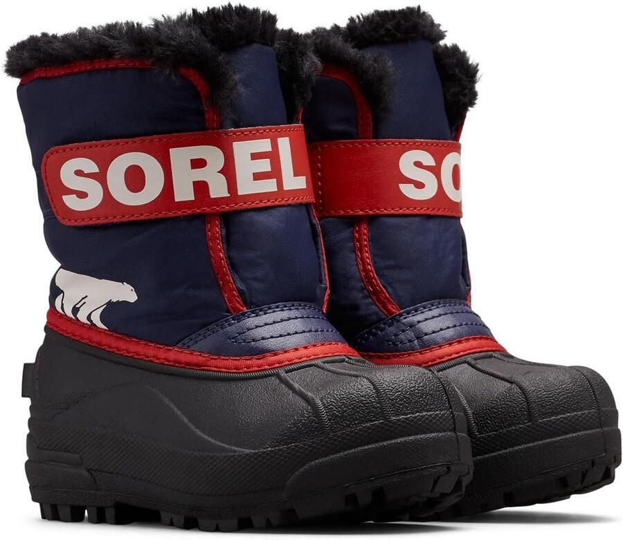 Waterdichte Kinder Snowboots met Warme Voering en Klittenbandsluiting Zwart