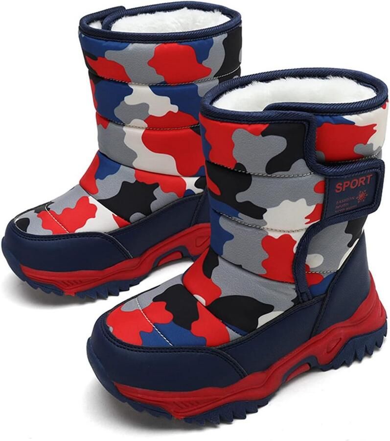 Waterdichte Kinder Snowboots met Warme Voering Stevige Antislip Winterlaarzen voor en