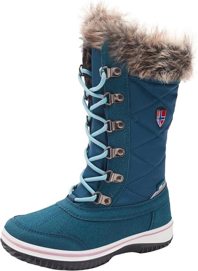 Waterdichte Kinder Snowboots voor Meisjes Warme Winterlaarzen met Fleece Voering