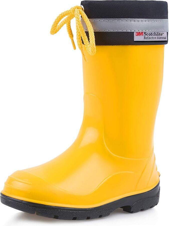 Waterdichte Kinderregenlaarzen met Reflecterende Rand en Trekkoord