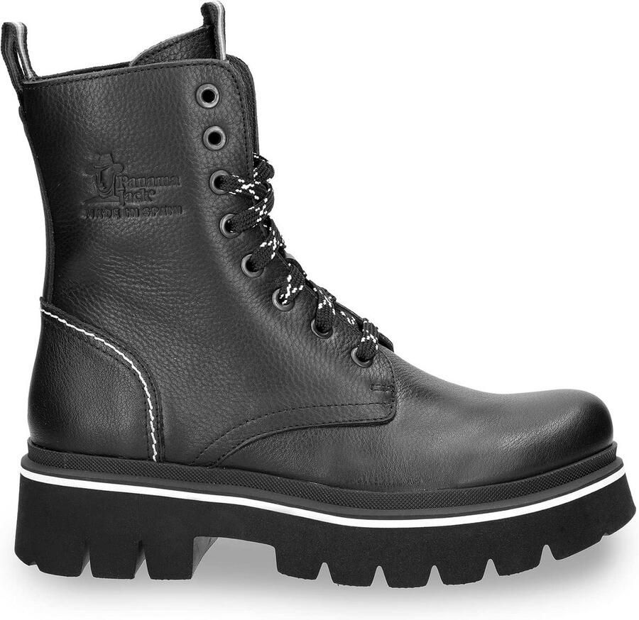 Waterdichte Leren Combat Boots voor Dames Stevige Veterschoenen Gemaakt in Spanje