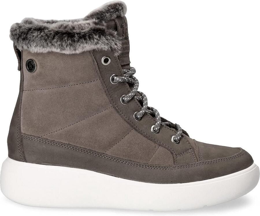 Waterdichte Leren Enkellaarzen Dames Platte Veter Laarzen voor Alle Seizoenen